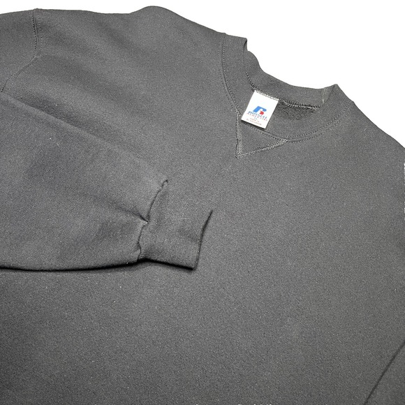 Russell Athletic Other - Vintage Russell Athletic Blank Crewneck Sweatshirt Adult XL Black Heavyweight